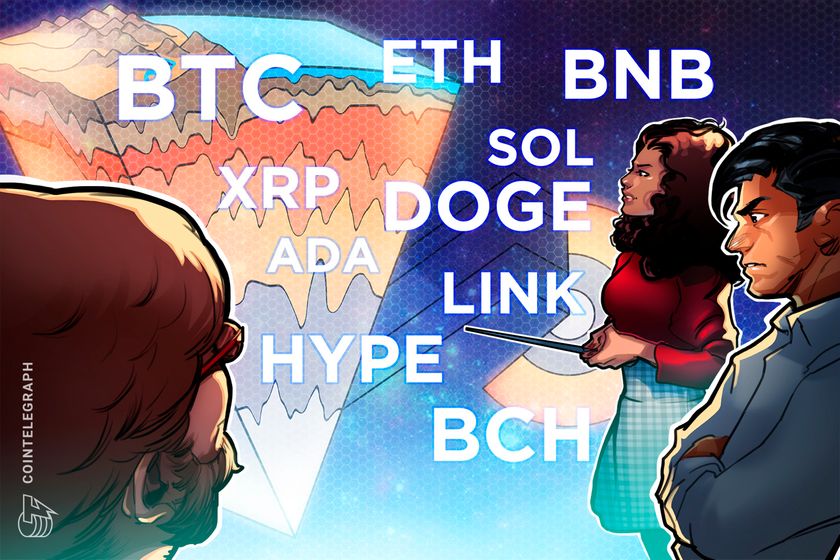 Price predictions 3/25: BTC, ETH, BNB, XRP, SOL, DOGE, HYPE, ADA, BCH, LINK