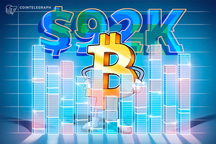 Bitcoin short-term holder cost basis eyes $92K as next price target