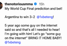 Former UFC Champion Conor McGregor Risks $100K on Viral 3-2 World Cup Prophecy With a $3.6M Payday