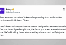 New Chain Hype Meets Old Scam Tactics: Relay Protocol Warns of Robinhood Chain Honeypot Coins