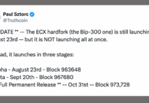 Bitcoin’s ECX Hard Fork Splinters Into 3 Launches Through October