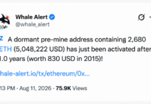 Ethereum’s Oldest Whales Wake up as Millions Leave Deep Storage