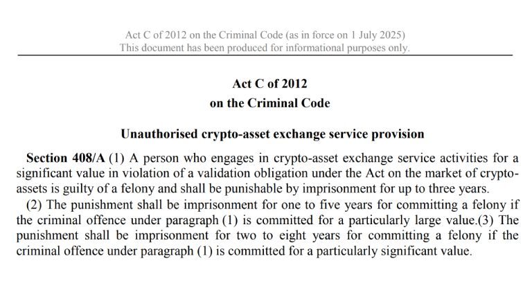 Hungary Repeals Strict Crypto Rules to Align With EU MiCA Framework