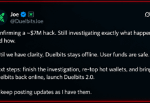Crypto Casino Duelbits Hit With $7M Hack, Taken Offline