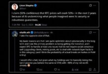 Ethereum’s Vitalik Bets 90% of His Net Worth Against an AI Bitcoin Crash