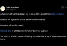 Geyser Rejects Cuba Bitcoin Initiative Over US Sanction Compliance