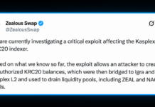 Kasplex KRC-20 Indexer Signature Bypass Drains Two Token Pools