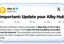 Lightning Security Alert: Alby Reveals Critical Hub Vulnerability