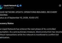 Liquid Network Resumes Block Production After 4,000 BTC Exploit