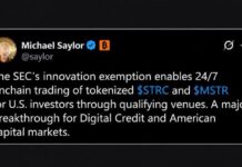 Saylor Says SEC Exemption Puts Tokenized MSTR and STRC Onchain 24/7