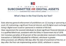 What’s New in the Final CLARITY Act Ahead of the Senate Vote