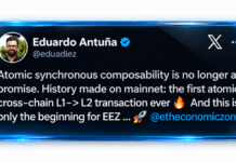Ethereum Economic Zone Runs Atomic L1-L2 Transfer on Mainnet