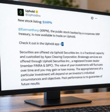 Uphold Lists Evernorth’s XRPN Stock, Expanding XRP Treasury Access